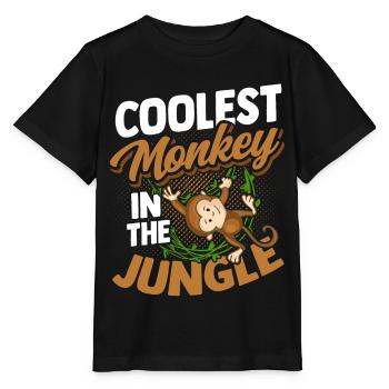 Singe - T-shirt bio MINI CREATOR Stanley/Stella Enfant - noir - Devant - Mikhail (115cm)