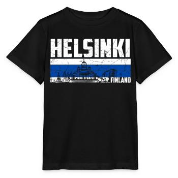 Helsinki Finnland - Stanley/Stella Kinder T-Shirt MINI CREATOR  - Schwarz - Vorne - Mikhail (115cm)