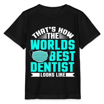 Zahnarzt - Stanley/Stella Kinder T-Shirt MINI CREATOR  - Schwarz - Vorne - Mikhail (115cm)