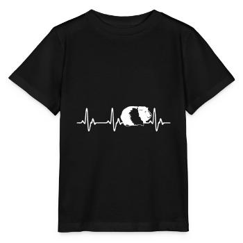 Cochon d'Inde battement de coeur cochon d'Inde - T-shirt bio MINI CREATOR Stanley/Stella Enfant - noir - Devant - Mikhail (115cm)