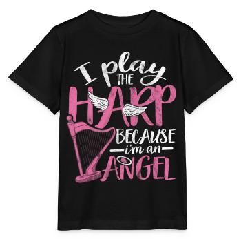 harp - Stanley/Stella MINI CREATOR Kids’ T-Shirt - black - Front - Mikhail (115cm)