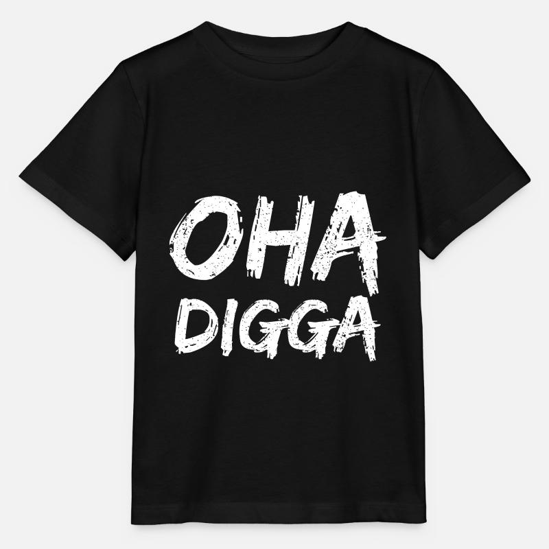 Oha Digga Lustiger Spruch Geschenk Fetter Insider - Stanley/Stella Kinder T-Shirt MINI CREATOR  - Schwarz
