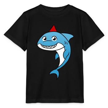 Anniversaire des enfants de requin - T-shirt bio MINI CREATOR Stanley/Stella Enfant - noir - Devant - Mikhail (115cm)