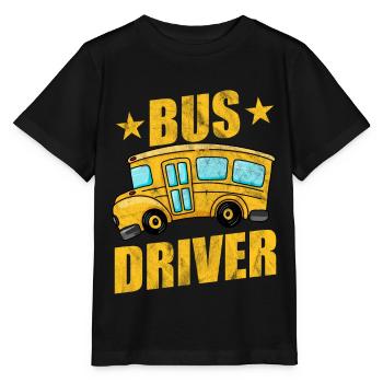 Bus - Stanley/Stella Kinder T-Shirt MINI CREATOR  - Schwarz - Vorne - Mikhail (115cm)