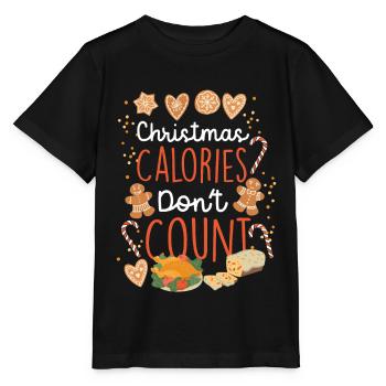 Noël Les calories de Noël ne comptent pas - T-shirt bio MINI CREATOR Stanley/Stella Enfant - noir - Devant - Mikhail (115cm)