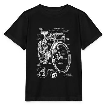 Manuel de vélo vintage - T-shirt bio MINI CREATOR Stanley/Stella Enfant - noir - Devant - Mikhail (115cm)