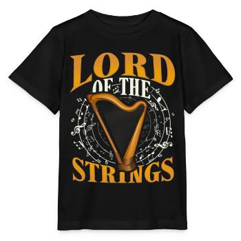 Harfe Saiten stränge Chordophon Streichinstrument - Stanley/Stella Kinder T-Shirt MINI CREATOR  - Schwarz - Vorne - Mikhail (115cm)