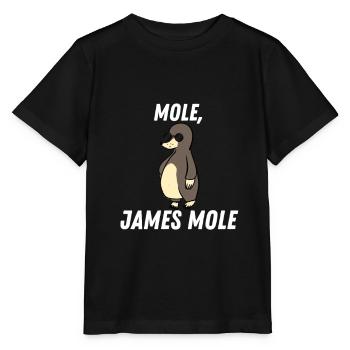 Mole, James Mole. Taupe drôle mignon mignon aveugle - T-shirt bio MINI CREATOR Stanley/Stella Enfant - noir - Devant - Mikhail (115cm)