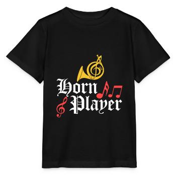 Hornspieler Musiker Konzert Blasmusik - Stanley/Stella Kinder T-Shirt MINI CREATOR  - Schwarz - Vorne - Mikhail (115cm)