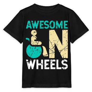 Humour en fauteuil roulant handicap handicap - T-shirt bio MINI CREATOR Stanley/Stella Enfant - noir - Devant - Mikhail (115cm)