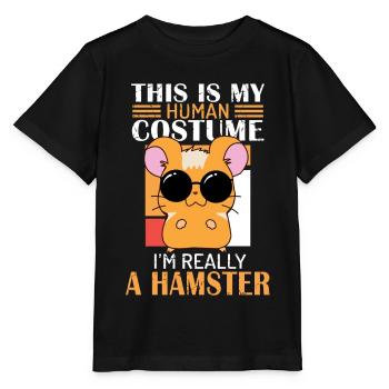 Hamster mama, hamster dad, hamster, - Stanley/Stella MINI CREATOR Kids’ T-Shirt - black - Front - Mikhail (115cm)