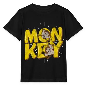 monkey - Stanley/Stella MINI CREATOR Kids’ T-Shirt - black - Front - Mikhail (115cm)