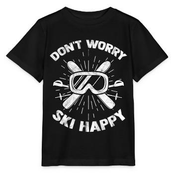 Ski sports d'hiver ski vacances neige - T-shirt bio MINI CREATOR Stanley/Stella Enfant - noir - Devant - Mikhail (115cm)