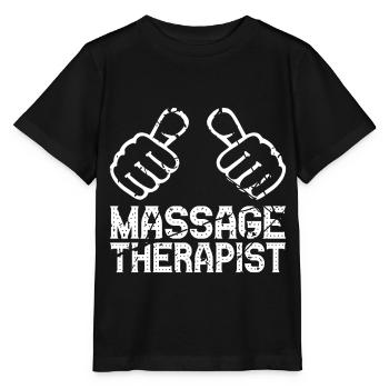 Massage therapist Funny massage therapy - Stanley/Stella MINI CREATOR Kids’ T-Shirt - black - Front - Mikhail (115cm)