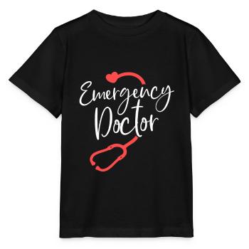 Notarzt Krankenhaus Stethoskop Arzt - Stanley/Stella Kinder T-Shirt MINI CREATOR  - Schwarz - Vorne - Mikhail (115cm)
