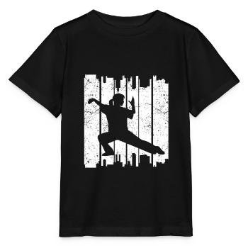 Tai Chi Schattenboxen Sportlerin Kampfsport - Stanley/Stella Kinder T-Shirt MINI CREATOR  - Schwarz - Vorne - Mikhail (115cm)