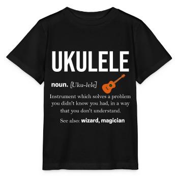 ukulélé - T-shirt bio MINI CREATOR Stanley/Stella Enfant - noir - Devant - Mikhail (115cm)