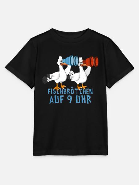 Moin plattdeutsch norddeutsch Möwen Fischbrötchen - Stanley/Stella Kinder T-Shirt MINI CREATOR - Schwarz