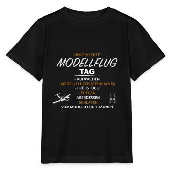 Modellflug Modellflugzeug Modellfliegen - Stanley/Stella Kinder T-Shirt MINI CREATOR  - Schwarz - Vorne - Mikhail (115cm)