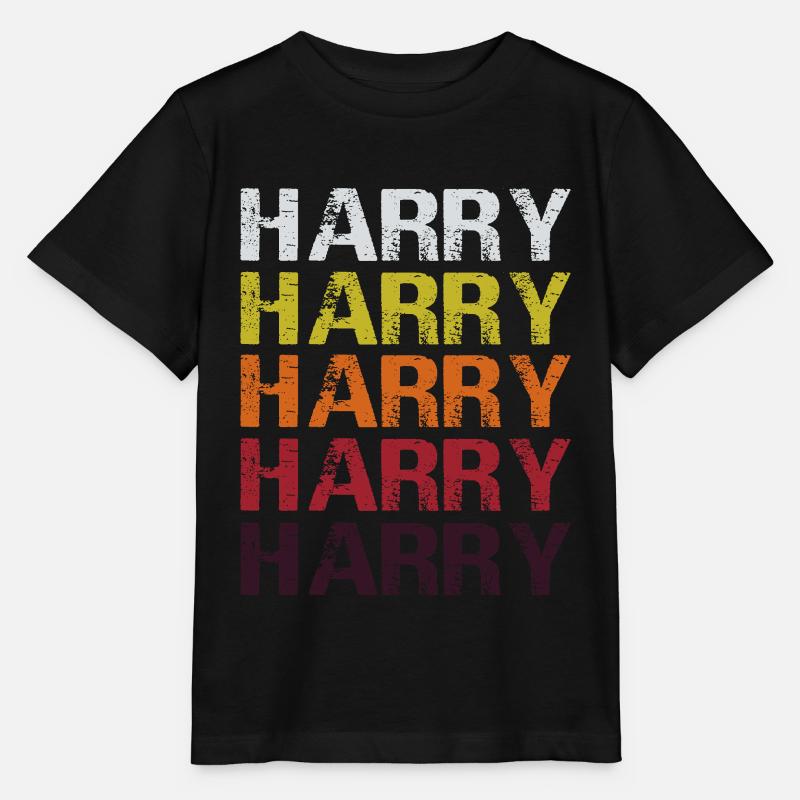 Harry Harry pattern Harry lettering - Stanley/Stella MINI CREATOR Kids’ T-Shirt - black