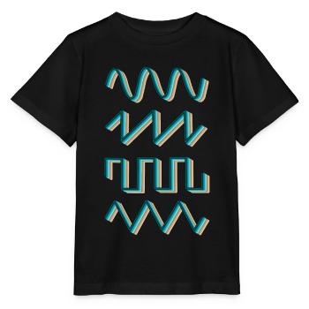 Synthesizer Synth Audio Analog Waves - Stanley/Stella MINI CREATOR Kids’ T-Shirt - black - Front - Mikhail (115cm)