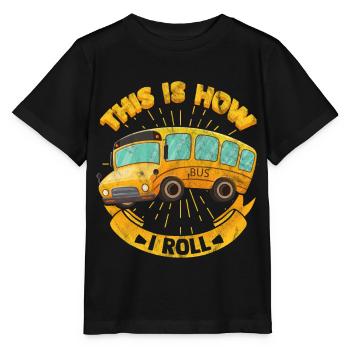 Bus - Stanley/Stella Kinder T-Shirt MINI CREATOR  - Schwarz - Vorne - Mikhail (115cm)