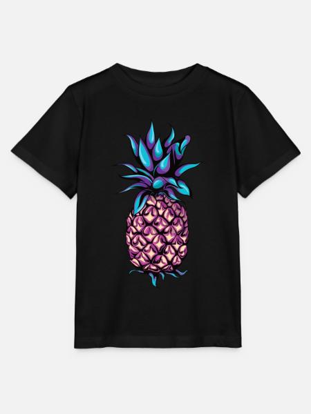 Ananas - Stanley/Stella Kinder T-Shirt MINI CREATOR - Schwarz