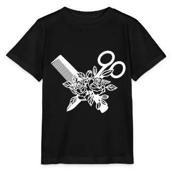 Hairdressing comb and hairdressing scissors - Stanley/Stella MINI CREATOR Kids’ T-Shirt - black - Front - Mikhail (115cm)