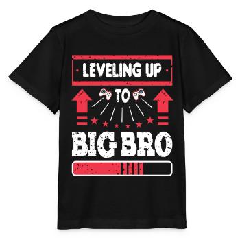 Leveling up to Big Bro - Stanley/Stella MINI CREATOR Kids’ T-Shirt - black - Front - Mikhail (115cm)