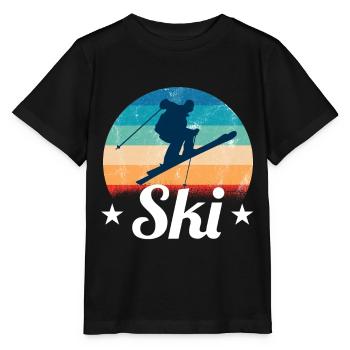 Ski - Stanley/Stella Kinder T-Shirt MINI CREATOR  - Schwarz - Vorne - Mikhail (115cm)