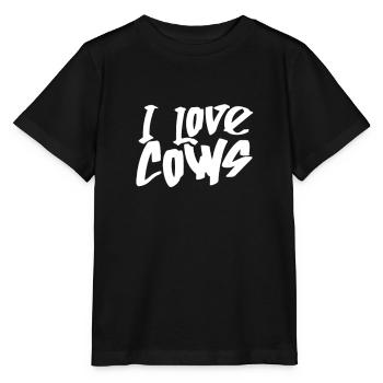 J'aime les vaches vache laitière vache boeuf veau - T-shirt bio MINI CREATOR Stanley/Stella Enfant - noir - Devant - Mikhail (115cm)