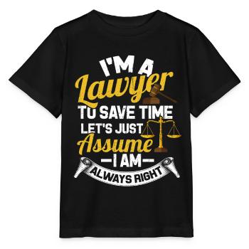 Attorney Judge Law Criminal Defense Attorney Jurist - Stanley/Stella MINI CREATOR Kids’ T-Shirt - black - Front - Mikhail (115cm)