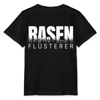 Rasenflüsterer I Rasen Garten Gärtner - Stanley/Stella Kinder T-Shirt MINI CREATOR  - Schwarz - Vorne - Mikhail (115cm)