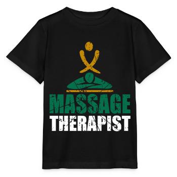 Massage therapist doing massage therapy work - Stanley/Stella MINI CREATOR Kids’ T-Shirt - black - Front - Mikhail (115cm)