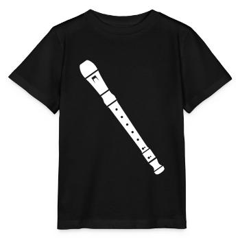Flöte - Stanley/Stella Kinder T-Shirt MINI CREATOR  - Schwarz - Vorne - Mikhail (115cm)