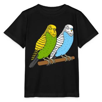 Budgies - Stanley/Stella MINI CREATOR Kids’ T-Shirt - black - Front - Mikhail (115cm)