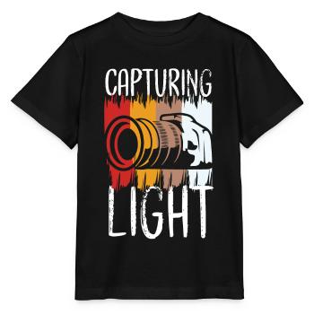 photographer photography photo camera take photos - Stanley/Stella MINI CREATOR Kids’ T-Shirt - black - Front - Mikhail (115cm)
