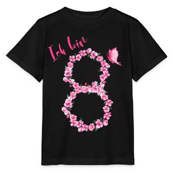 Ich bin 8 Jahre / Geburtstagsmotiv für 8-Jährige - Stanley/Stella Kinder T-Shirt MINI CREATOR  - Schwarz - Vorne - Mikhail (115cm)