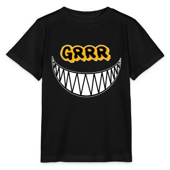 Grrr Cute but Psycho Chat - T-shirt bio MINI CREATOR Stanley/Stella Enfant - noir - Devant - Mikhail (115cm)