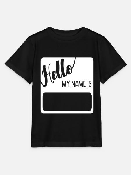 Hello My Name Is - Stanley/Stella Kinder T-Shirt MINI CREATOR - Schwarz