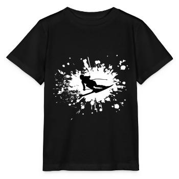 Skieur ski sports d'hiver - T-shirt bio MINI CREATOR Stanley/Stella Enfant - noir - Devant - Mikhail (115cm)