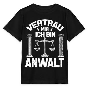 Anwalt - Stanley/Stella Kinder T-Shirt MINI CREATOR  - Schwarz - Vorne - Mikhail (115cm)