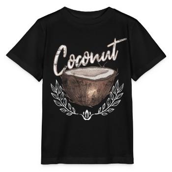 Coconut lover fruit coconut - Stanley/Stella MINI CREATOR Kids’ T-Shirt - black - Front - Mikhail (115cm)