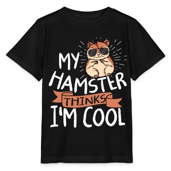 Hamster rodent - Stanley/Stella MINI CREATOR Kids’ T-Shirt - black - Front - Mikhail (115cm)