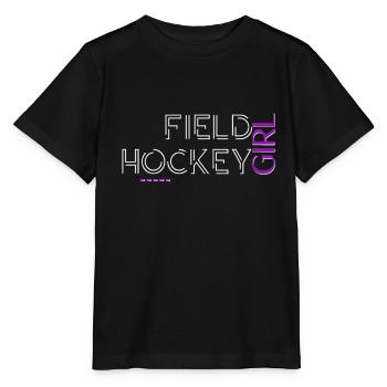 Conception de texte de joueur de hockey sur gazon - T-shirt bio MINI CREATOR Stanley/Stella Enfant - noir - Devant - Mikhail (115cm)