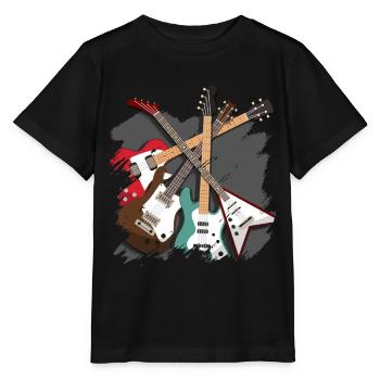 Bass guitar - Stanley/Stella MINI CREATOR Kids’ T-Shirt - black - Front - Mikhail (115cm)