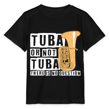 Concert d'orchestre d'instruments de musique tuba - T-shirt bio MINI CREATOR Stanley/Stella Enfant - noir - Devant - Mikhail (115cm)