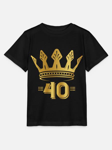 40 cumpleaños rey de 40 años de edad - Camiseta para niños MINI CREATOR de Stanley/Stella - negro