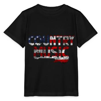 Country music vintage guitar - Stanley/Stella MINI CREATOR Kids’ T-Shirt - black - Front - Mikhail (115cm)