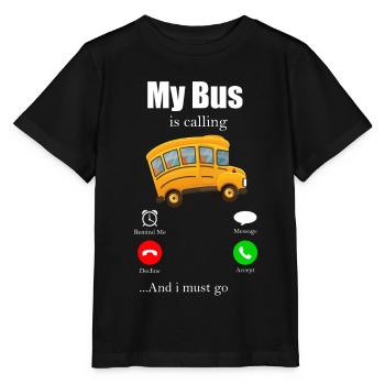 Busfahrer Omnibus Schulbus Öpnv Autobus Geschenk - Stanley/Stella Kinder T-Shirt MINI CREATOR  - Schwarz - Vorne - Mikhail (115cm)